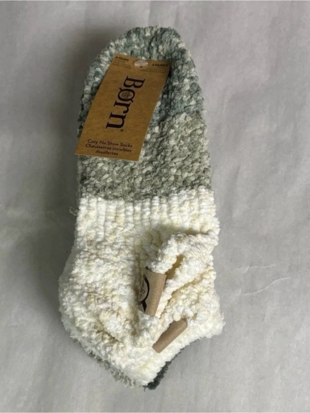 New Born Socks Women’s 4 Pair Multicolor Plush Soft Cozy No Show Socks Casual